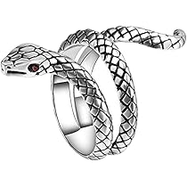 Amazon | [JOLUCE] 蛇 指輪 フリーサイズ レディース リング